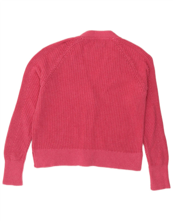 FAT FACE Cardigan surdimensionné pour femme UK 10 Petit coton rose