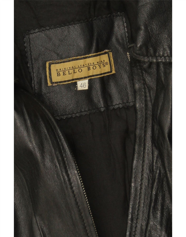 veste en cuir homme vintage IT 46 Petit cuir noir