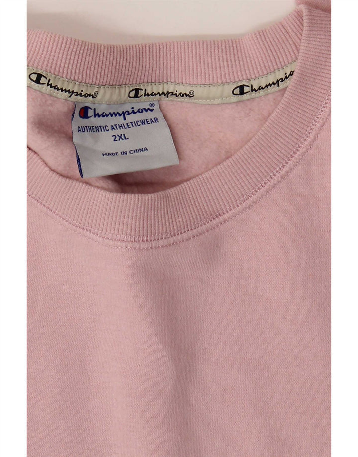 Champion Sweat-shirt graphique pour homme 2XL en coton rose