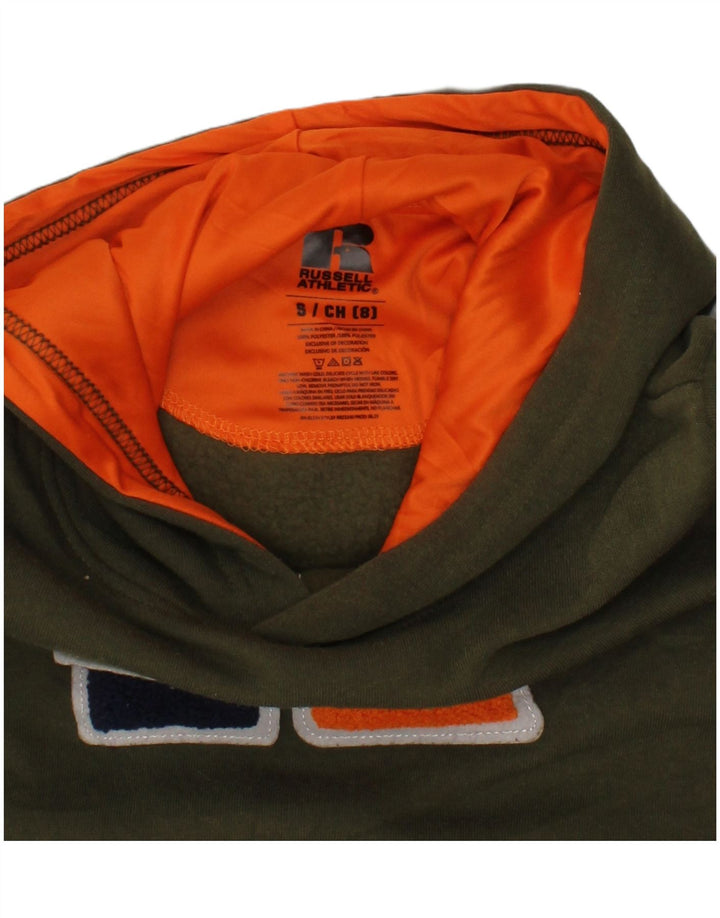 Russell Athletic Pull à capuche graphique pour garçon 7-8 ans Petit Kaki Polyester