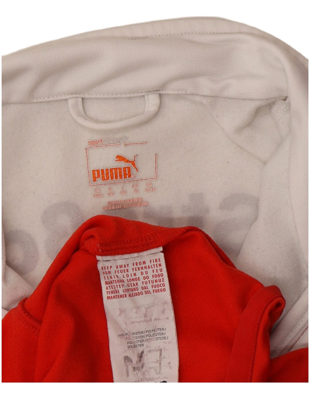 Puma Veste de Survêtement Graphique Garçon 15-16 ans Rouge Colorblock