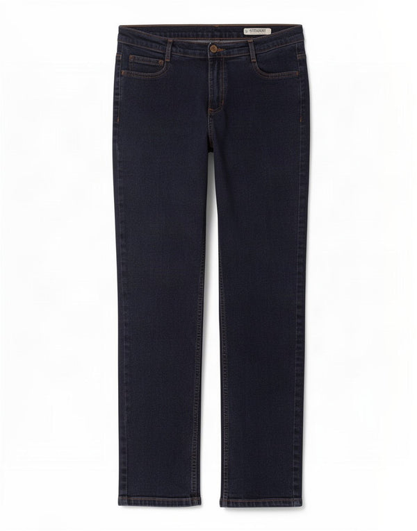 Marks & Spencer Jean droit régulier pour femme UK 14 Large W32 L30 Bleu marine
