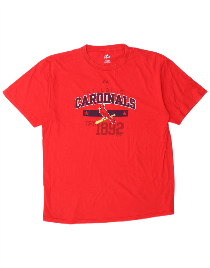 MAJESTIC Hommes St. Louis Cardinals T-Shirt Graphique Haut Grand Coton Rouge