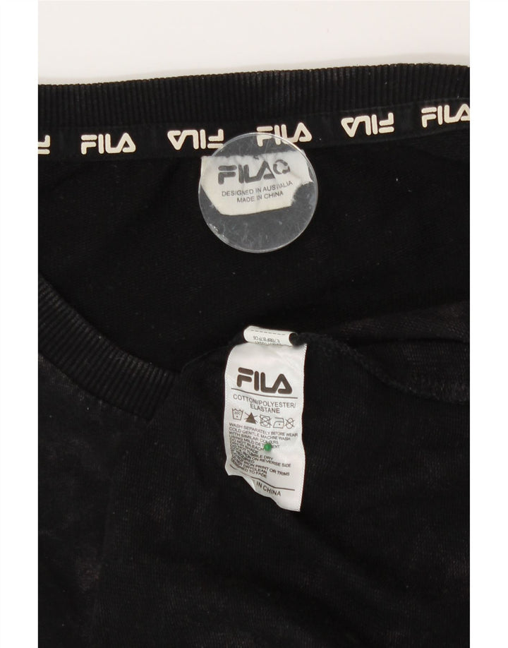 Fila T-Shirt Homme Top 2XL Noir Tie Dye Coton