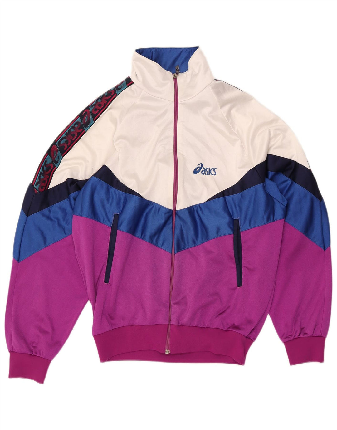 Asics Survêtement Graphic Full Pour Homme Petit Rose Colourblock Polyamide Rétro