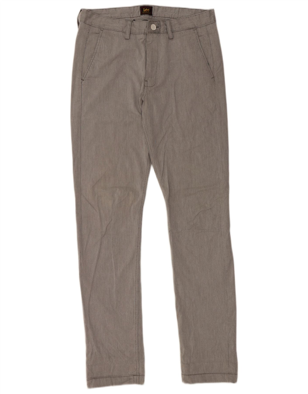 Lee Pantalon Chino Slim Homme W31 L32 Gris Coton à Rayures