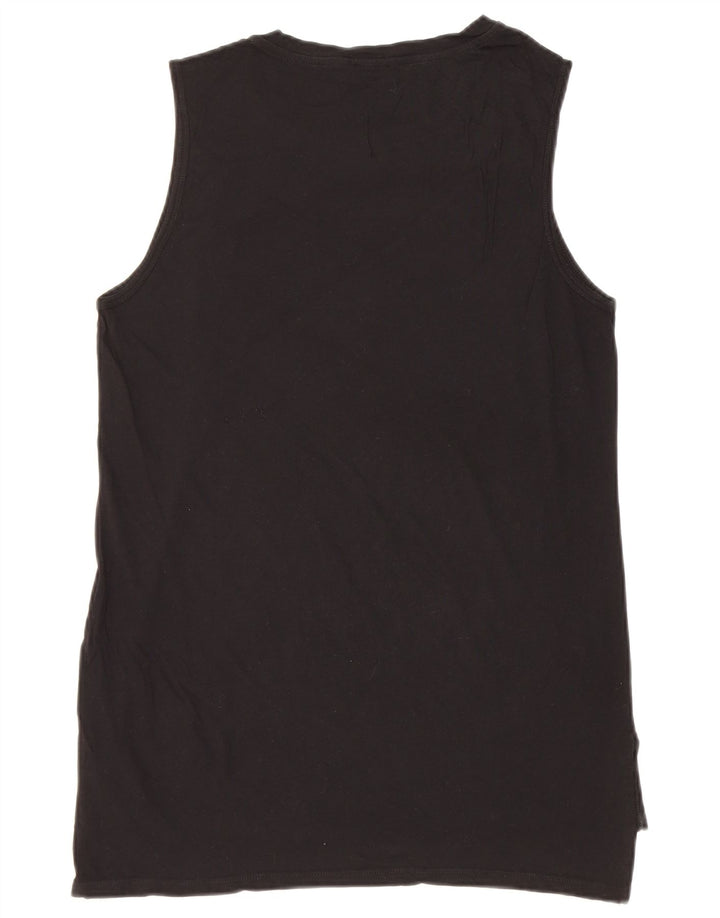 Benetton Débardeur graphique pour femme UK 14 Medium Black Butterfly