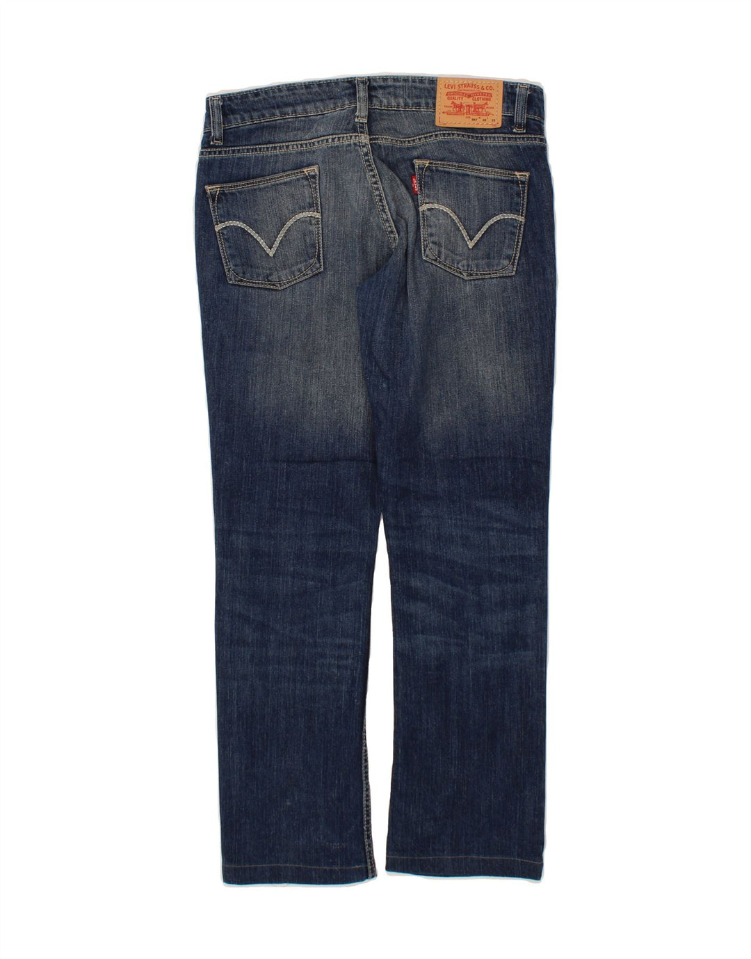LEVI'S Womens 597 Straight Jeans W28 L26 Blue Vintage Levi's and Second-Hand Levi's from Messina Hembry 