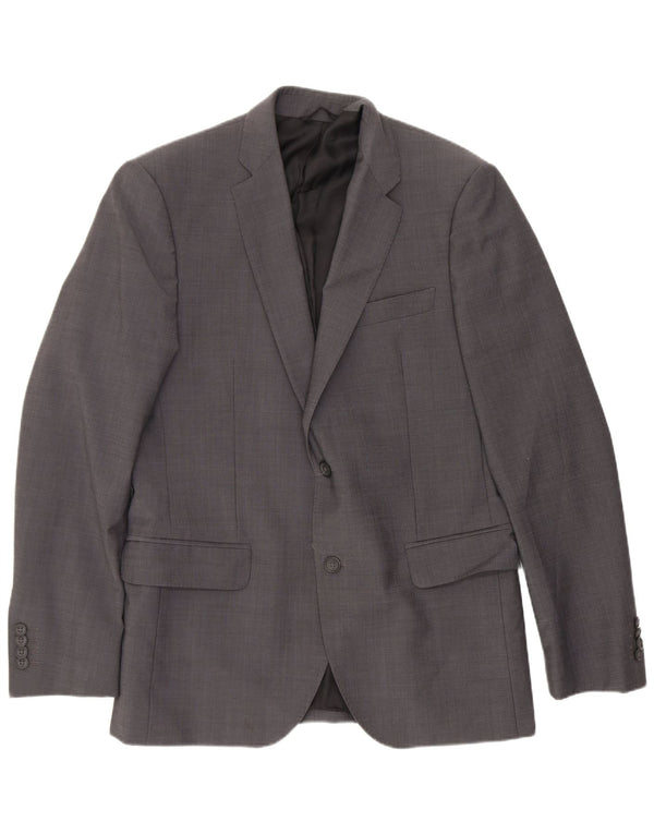 Calvin Klein Veste blazer à 2 boutons pour homme IT 46 Petit Gris Polyester