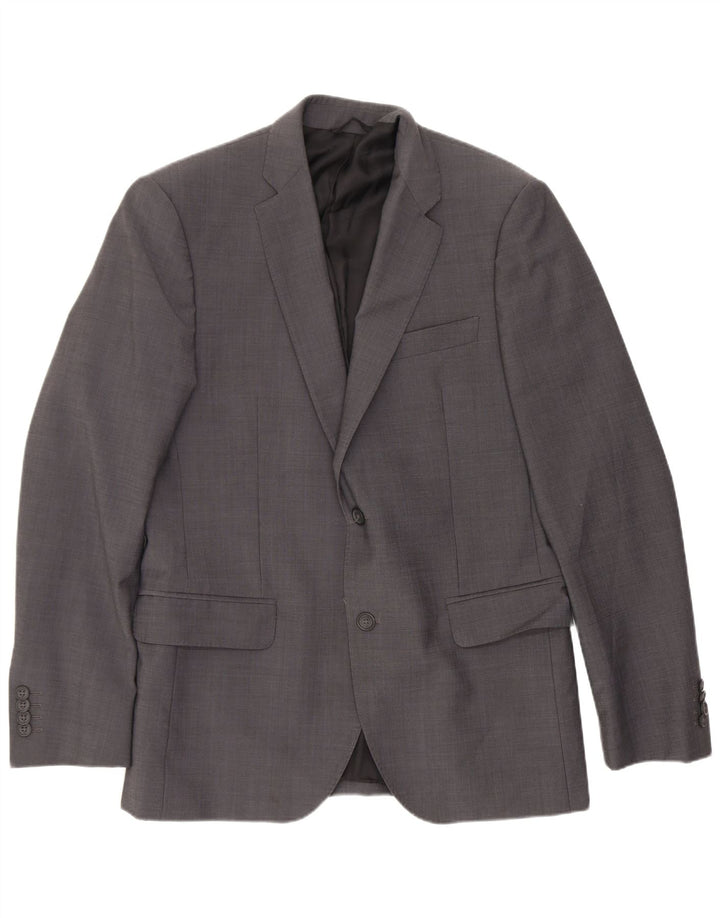 Calvin Klein Veste blazer à 2 boutons pour homme IT 46 Petit Gris Polyester