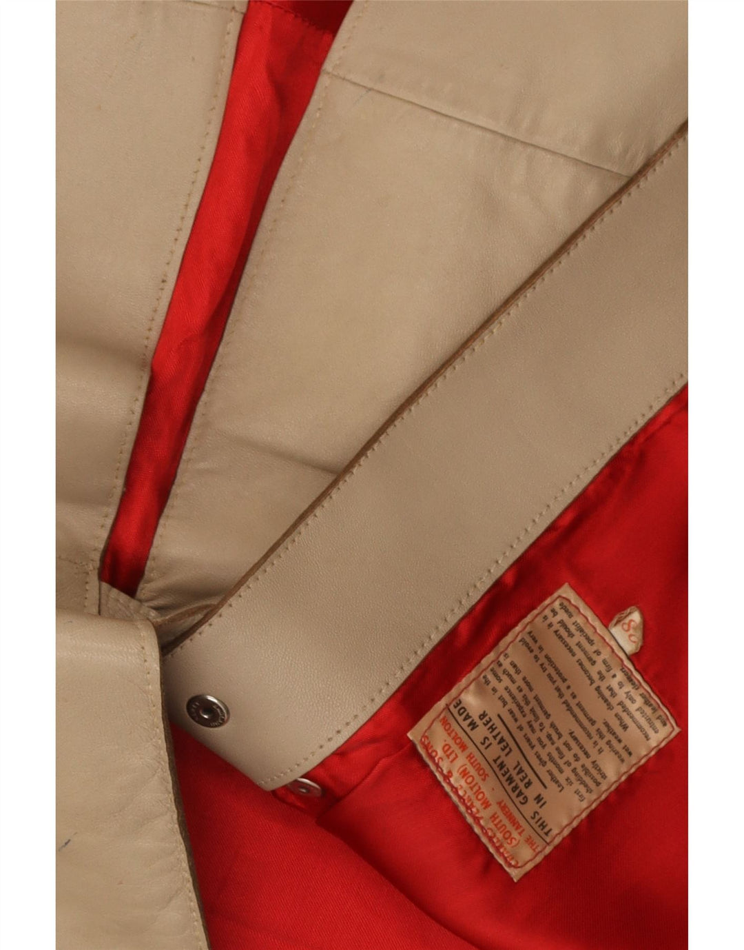 Gilet en cuir femme vintage IT 38 XS Beige