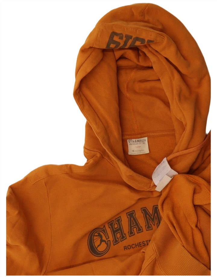 Champion Pull à capuche graphique pour hommes, grand coton jaune