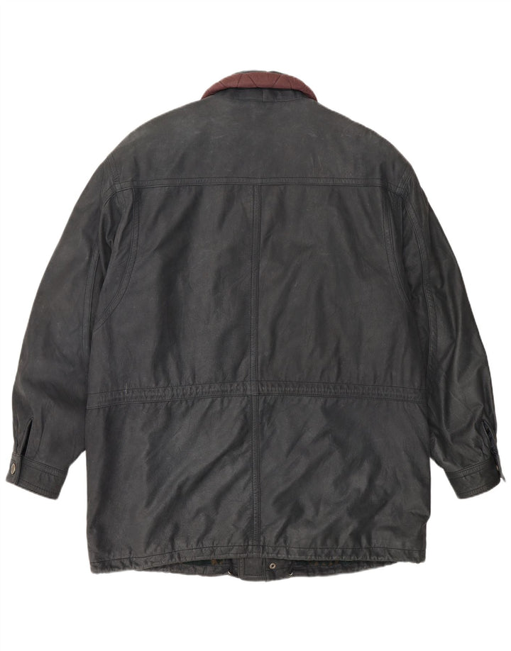 veste en cuir homme vintage IT 50 Grand Gris