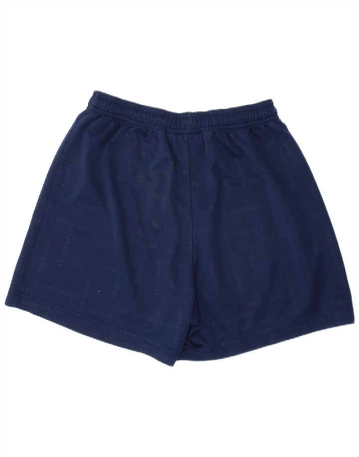 UMBRO Short de Sport Graphique Garçon 13-14 ans Bleu Marine Polyester