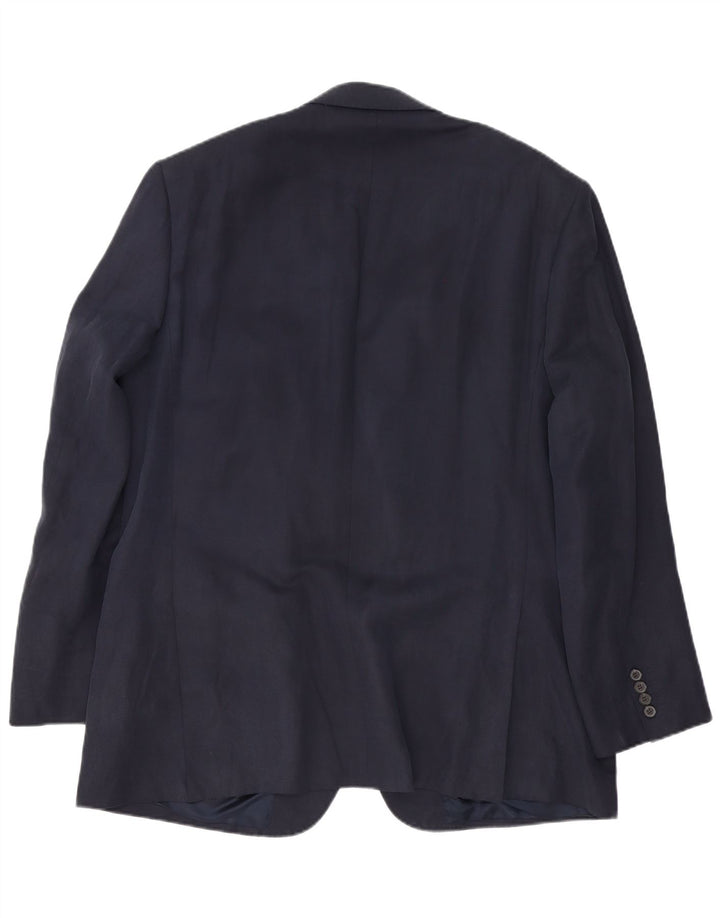 Marks & Spencer Veste blazer à 2 boutons pour homme UK 46 XL Bleu marine en soie