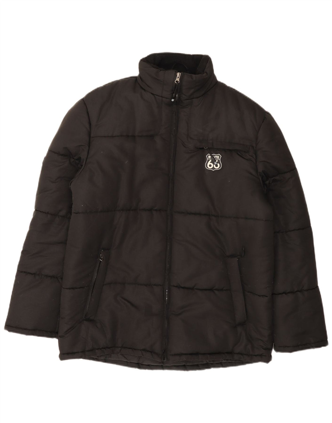 Route 66 Veste matelassée pour homme UK 38 Medium Noir Polyester