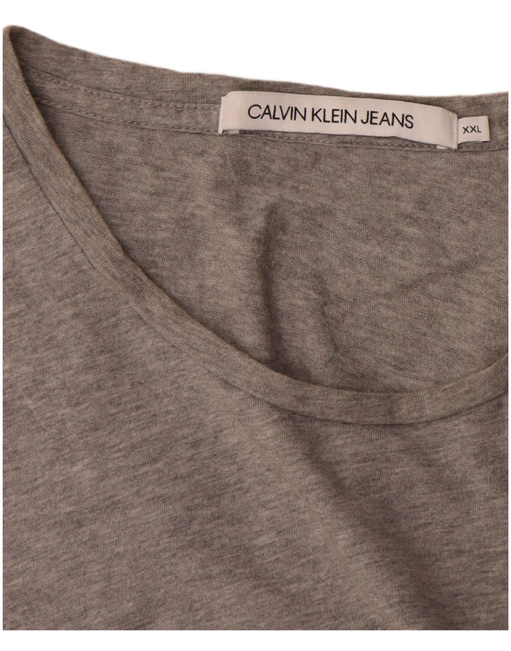Calvin Klein Jeans T-shirt graphique pour homme 2XL Gris