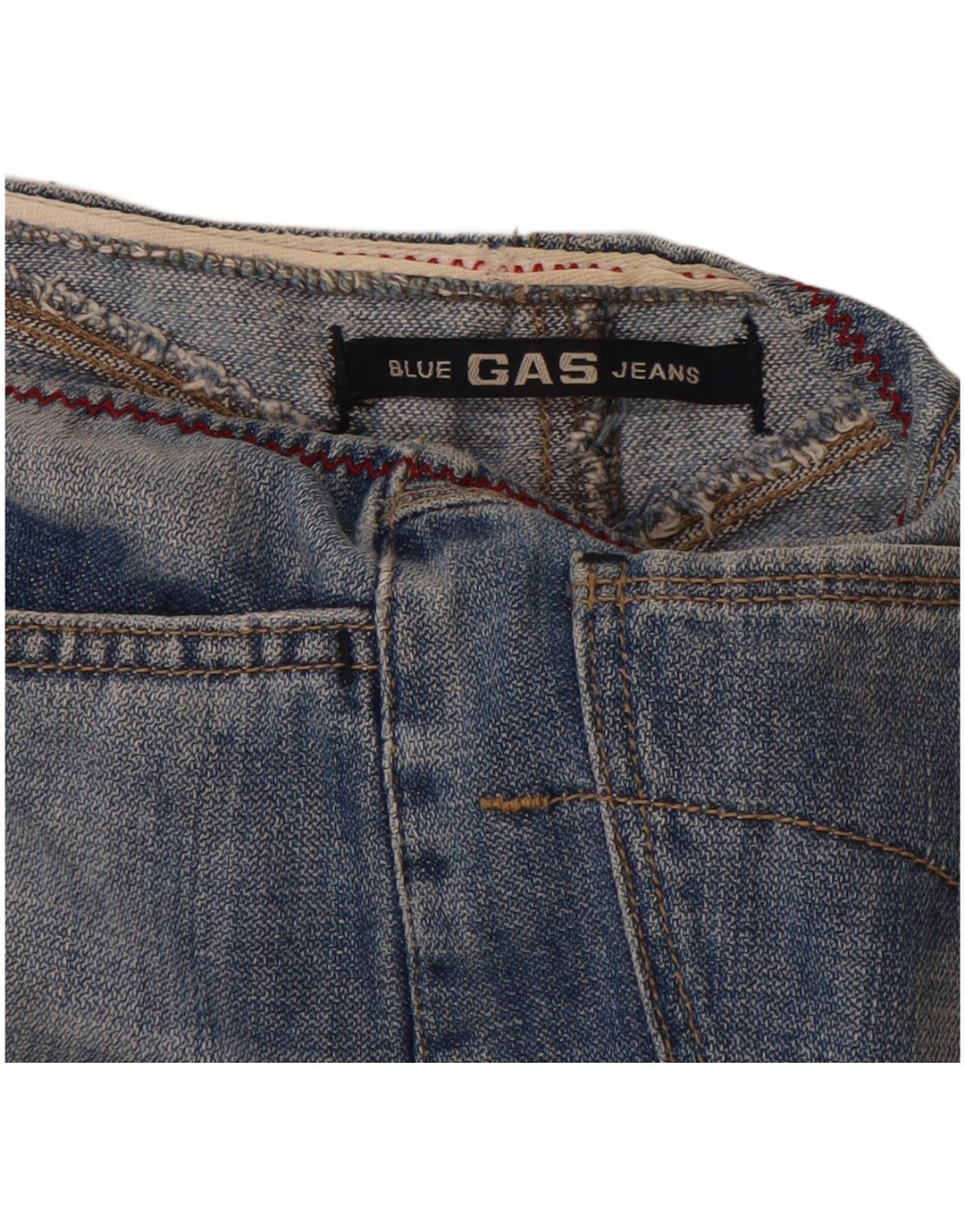 GAS Jupe en jean taille haute pour femme Small W27 Bleu