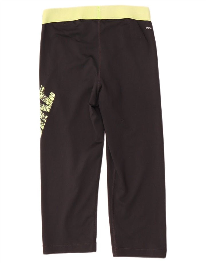 Legging Nike Dri Fit Capri Graphic pour femme UK 14 Noir moyen Polyester