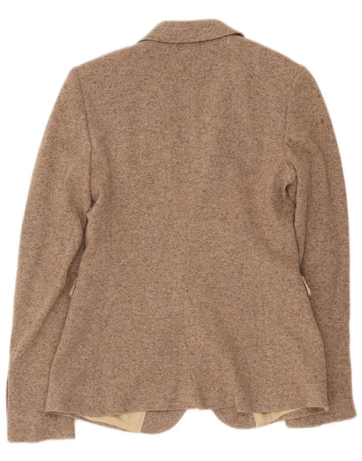 Massimo Dutti Veste Blazer 2 Boutons Femme EU 38 Petite Laine Mouchetée Beige