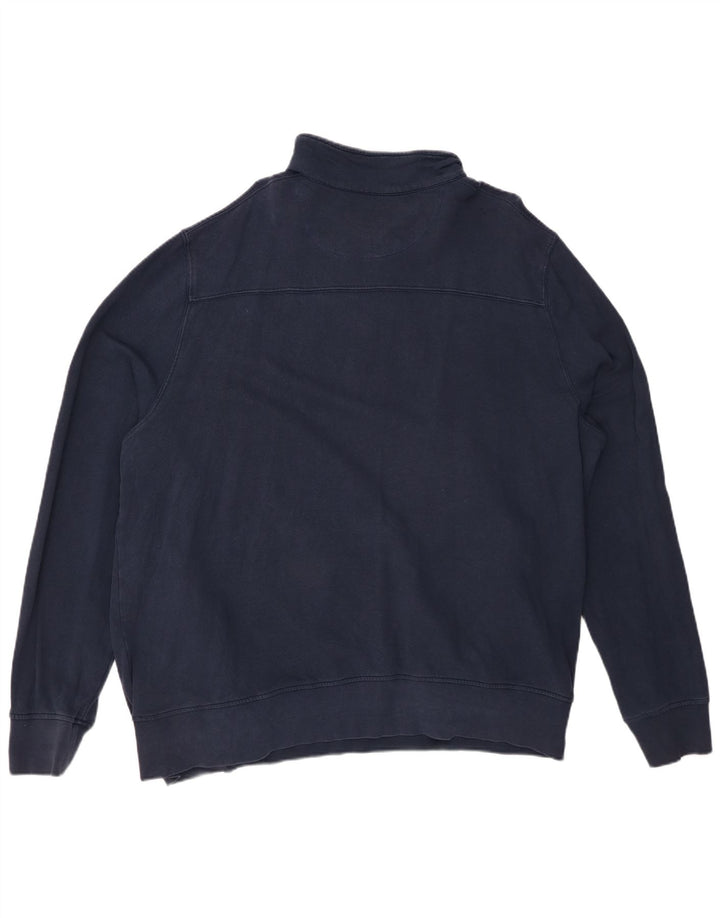 WHITE STUFF Sweat-shirt à col polo pour hommes 2XL Bleu marine Coton