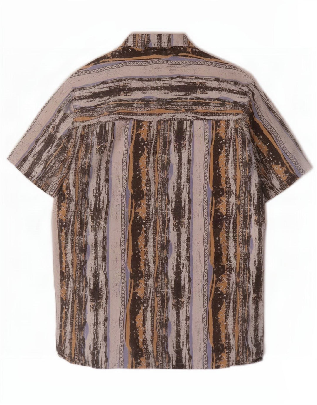 Beyond Chemise à manches courtes pour homme en polyester à rayures multicolores