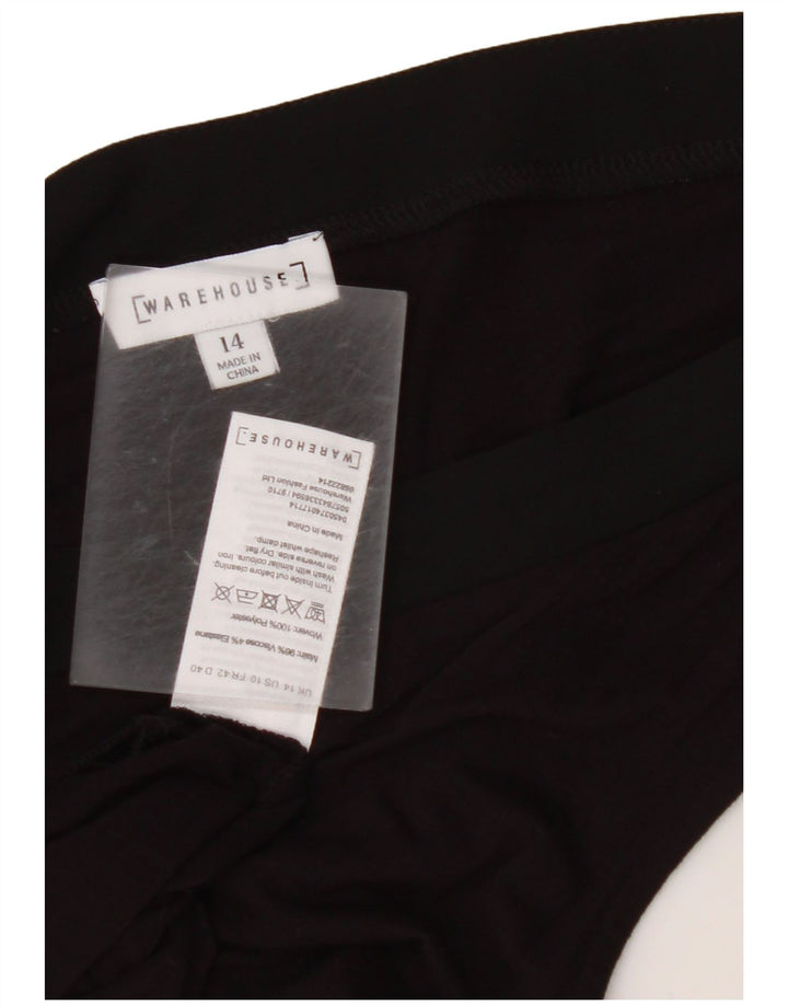 WAREHOUSE Débardeur court pour femme UK 14 Viscose noir moyen