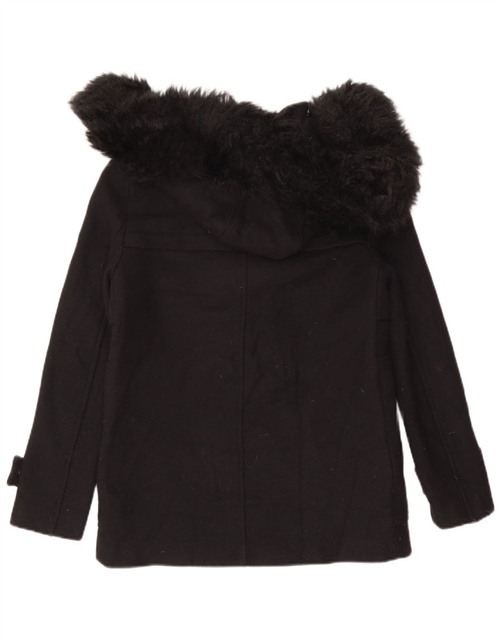 Veste de sport à capuche pour femme Zara UK 12 Laine noire moyenne