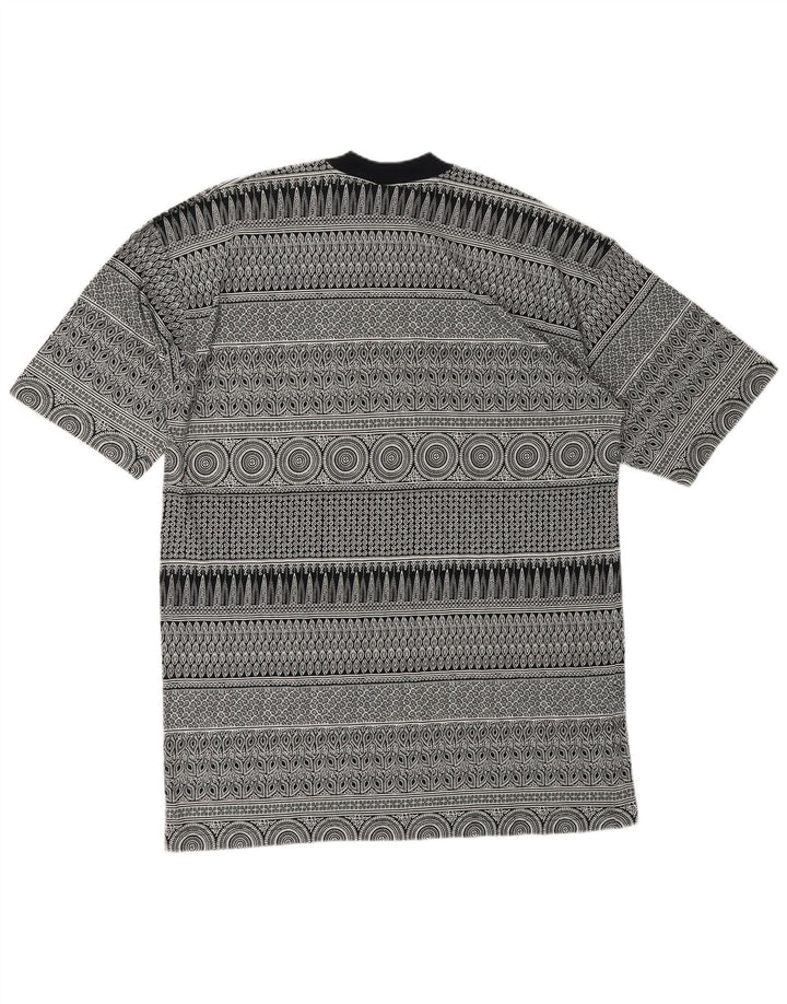 Kenzo T-shirt à motif abstrait pour hommes Top 2XL Gris Géométrique Coton Designer