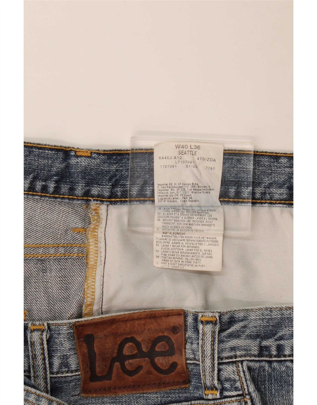 Lee Jean Droit Seattle W40 L31 Homme Bleu Coton