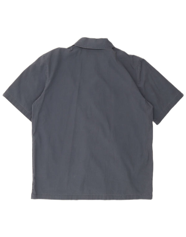GAS Chemise à Manches Courtes Homme Grand Bleu Marine Coton