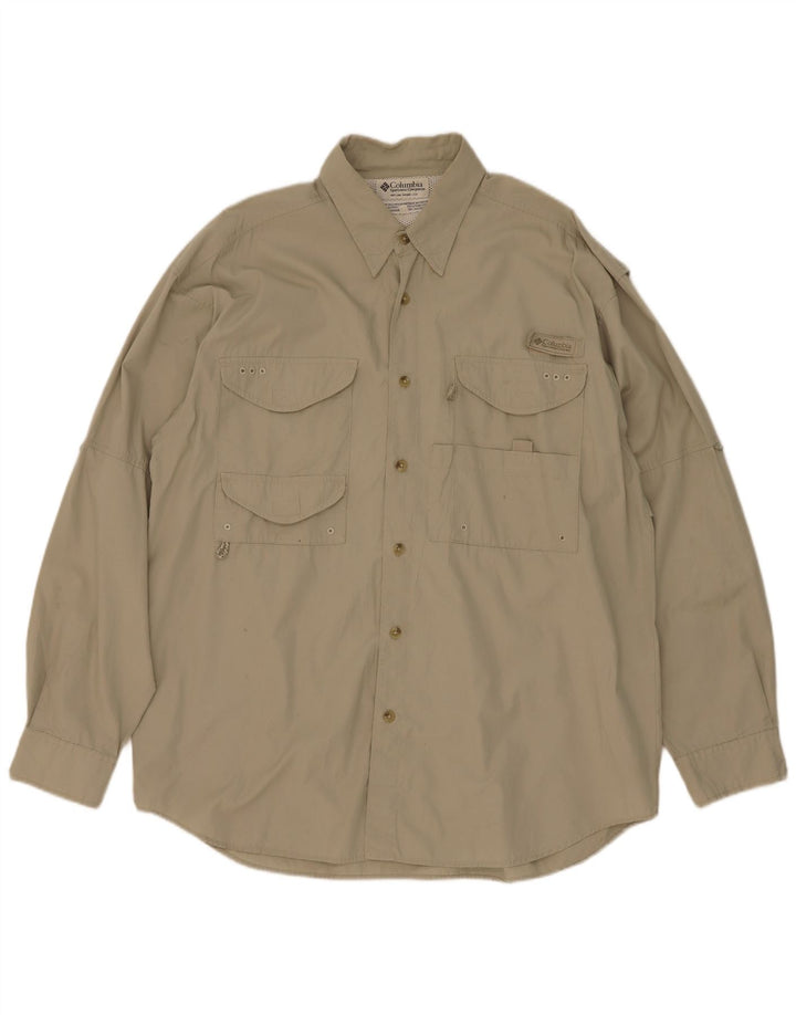 Columbia Chemise Homme Kaki Moyen Coton