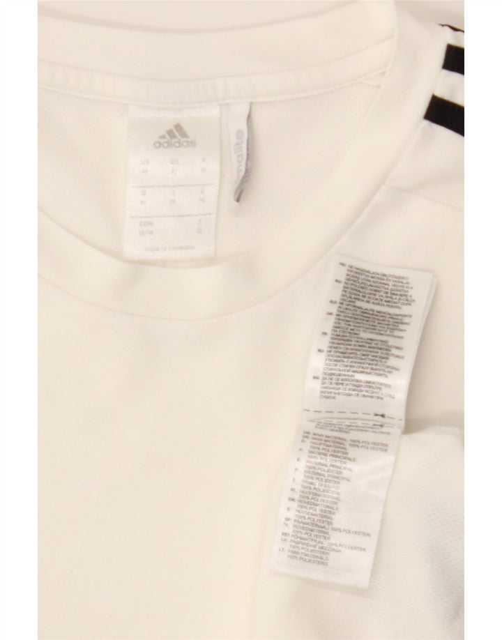 ADIDAS T-Shirt Climalite Homme Blanc Moyen Polyester Colorblock