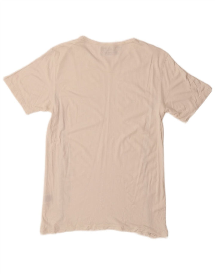 Reebok T-Shirt Graphique Homme Large Blanc Viscose