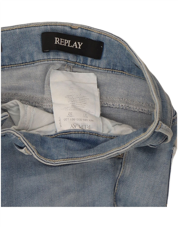 REPLAY Jean Slim Femme W27 L27 Bleu Coton