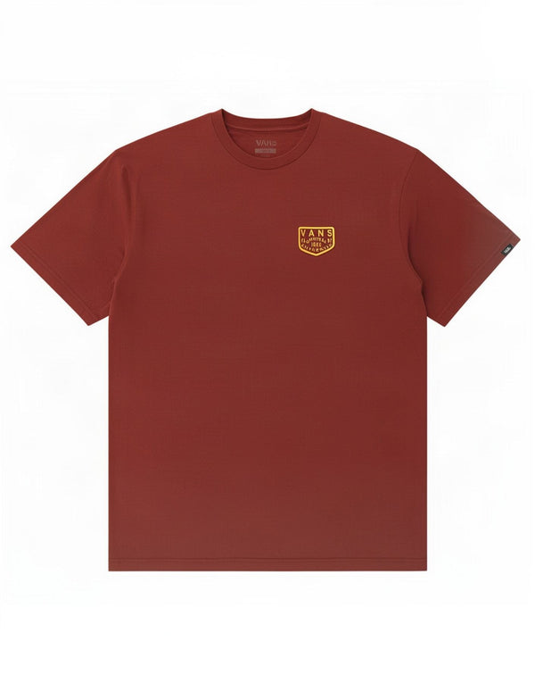 Vans T-shirt graphique coupe classique pour hommes, grand coton bordeaux