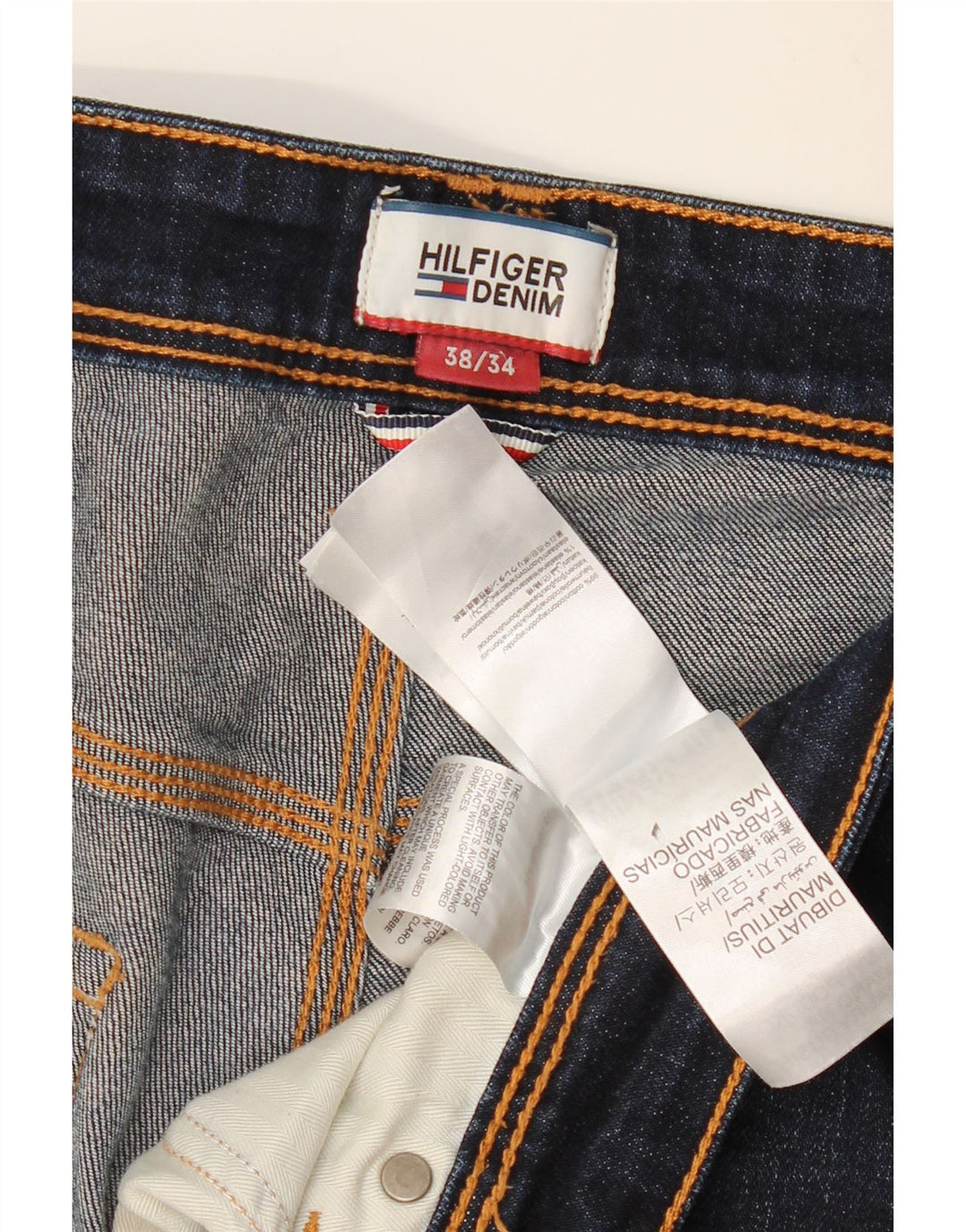 Tommy Hilfiger Jean Bootcut Homme W38 L34 Bleu Marine Coton