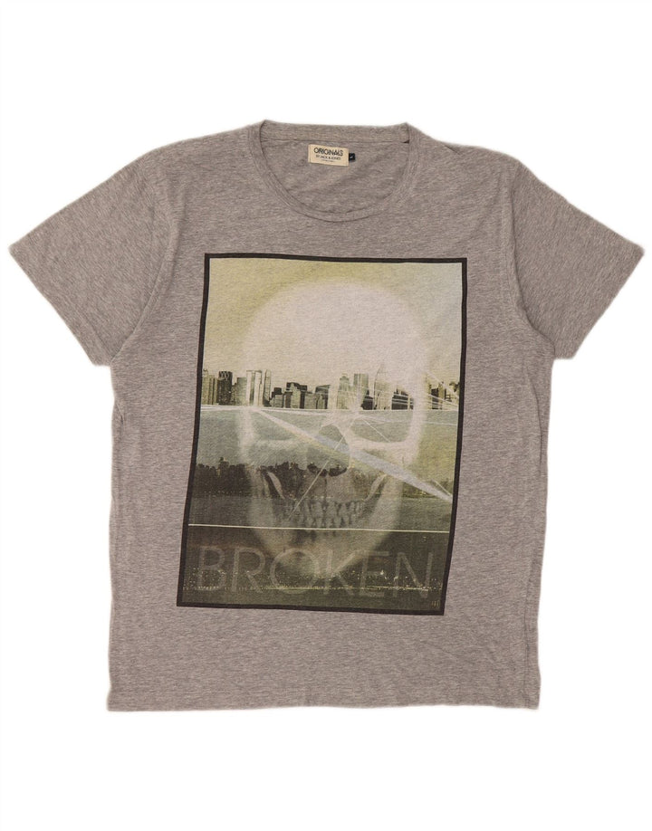 Jack & Jones T-Shirt Graphique Homme Grand Gris