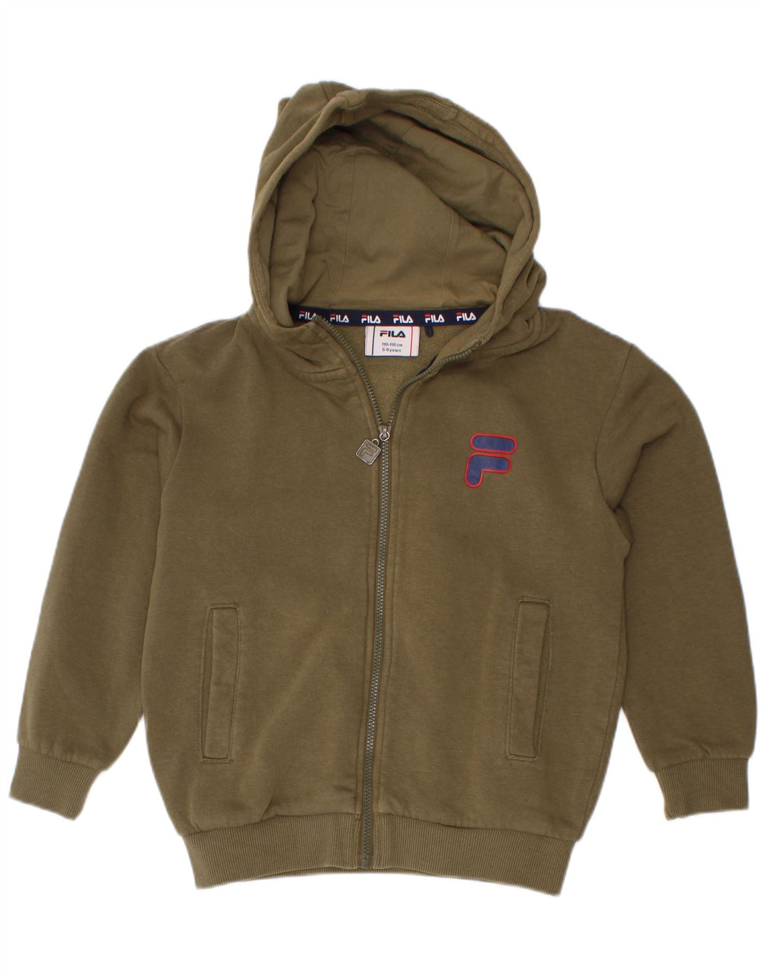 Fila Sweat à capuche zippé garçon 5-6 ans Kaki