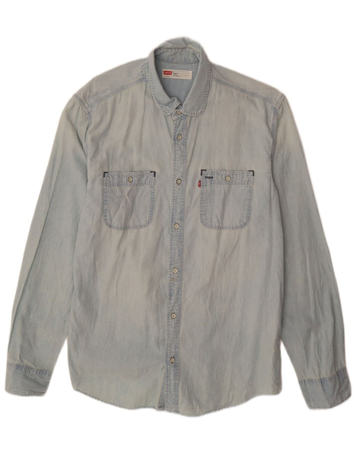 Levi's Chemise en Jean Coupe Standard Homme Bleu Large Coton