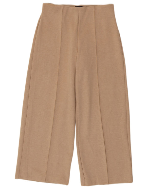 Marks & Spencer Pantalon court décontracté pour femme UK 12 Medium W30 L27 Beige
