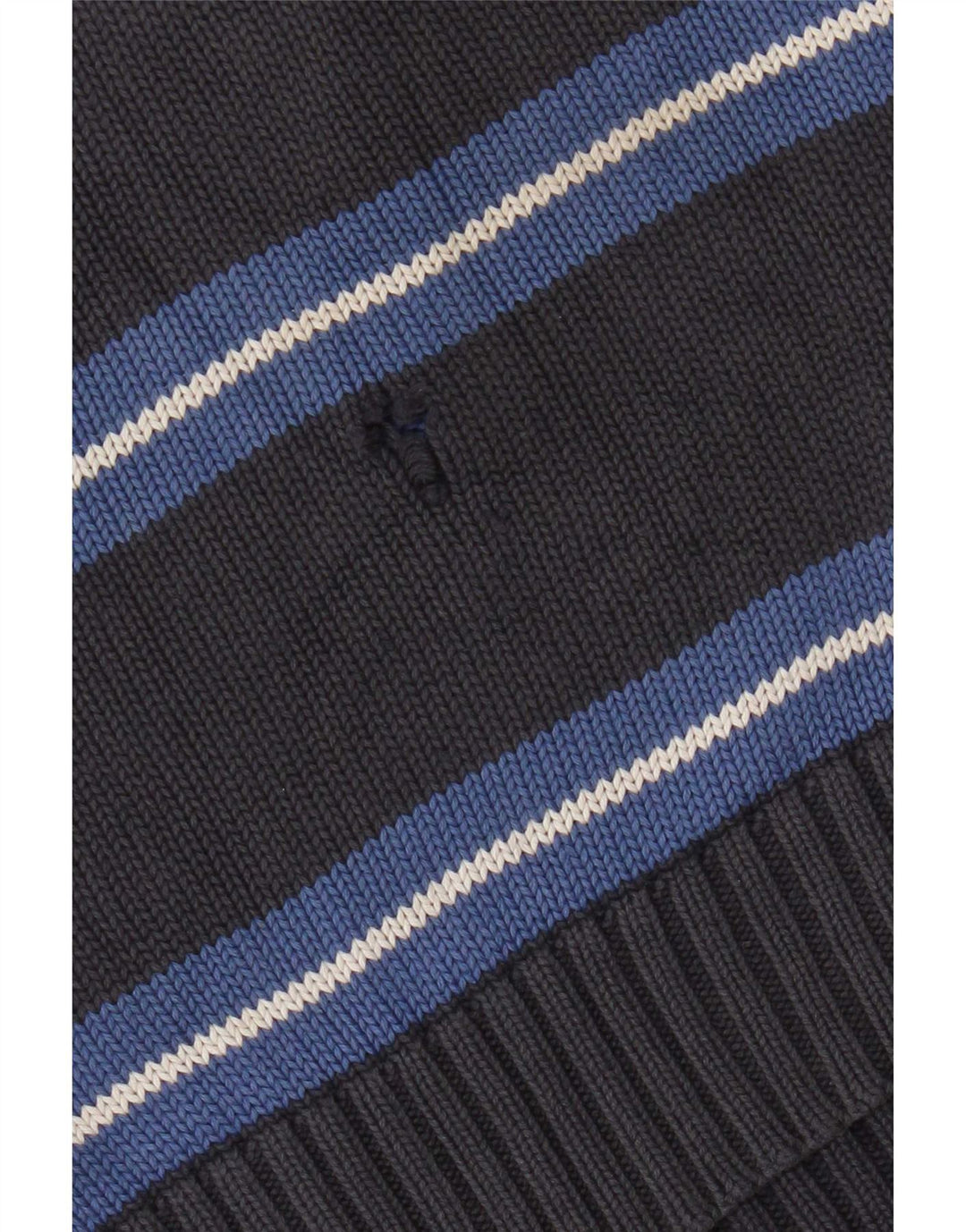 Zara Pull à col en V pour homme Large Rayé Gris