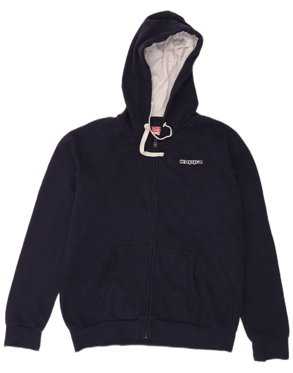 Kappa Pull à capuche zippé pour femme UK 18 XL Bleu marine Coton