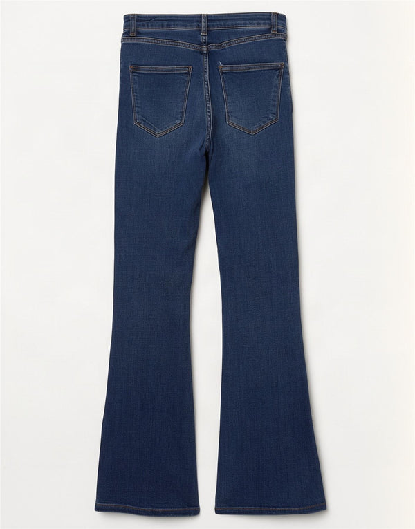 Zara Jean évasé pour femme EU 34 2XS W24 L30 Bleu