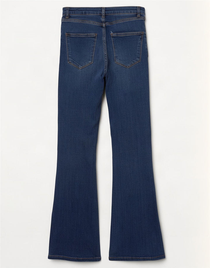Zara Jean évasé pour femme EU 34 2XS W24 L30 Bleu