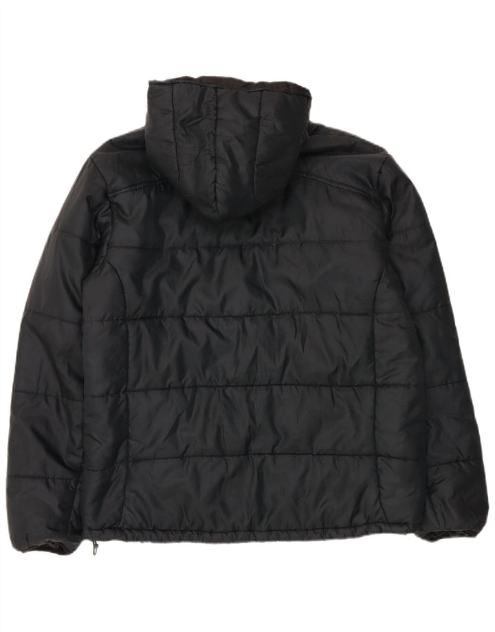 Weird Fish Veste matelassée à capuche pour homme UK 38 Medium Noir Polyester