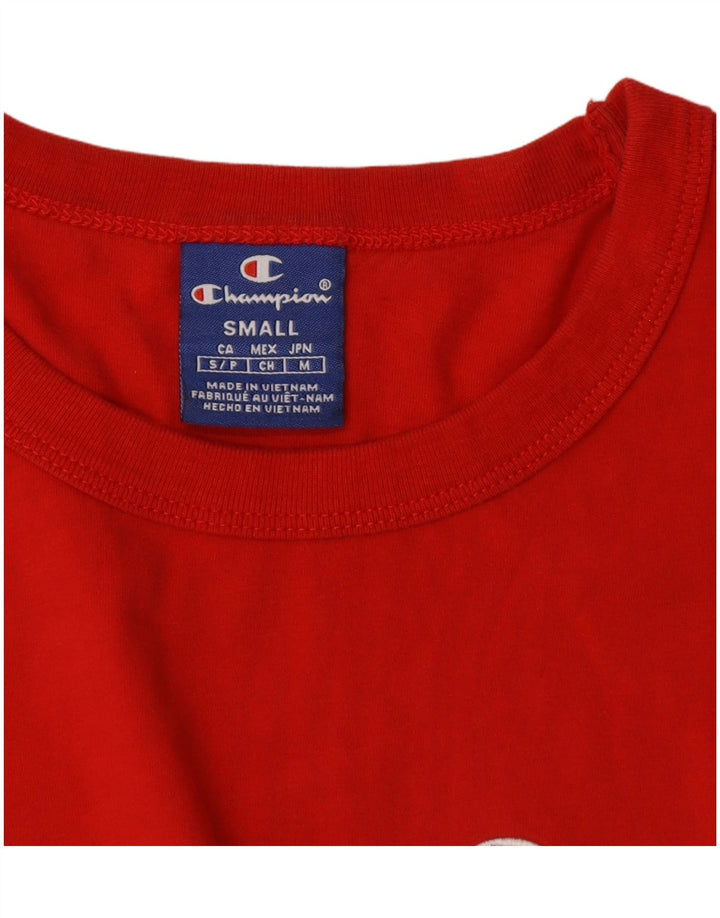 Champion Haut graphique à manches longues pour homme, petit, rouge, colour block