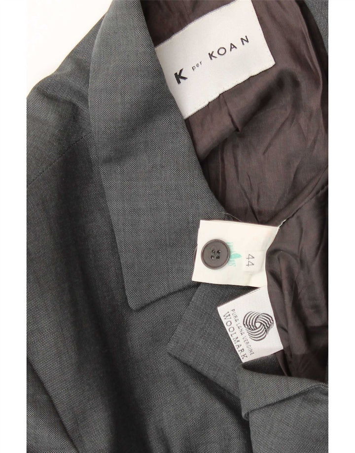 Koan Veste Blazer 4 Boutons Femme IT 44 Laine Vierge Gris Moyen