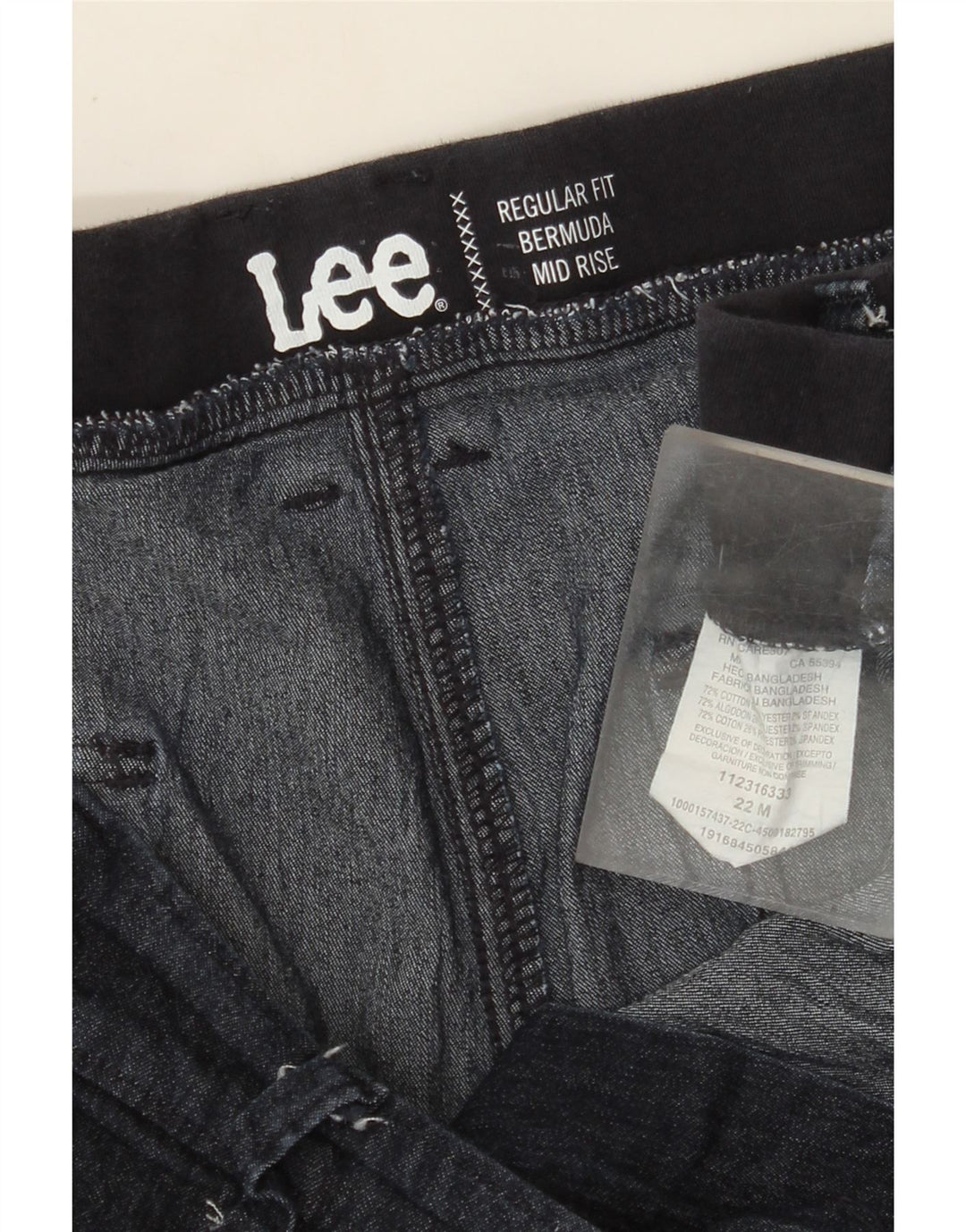 LEE Bermuda taille moyenne en jean pour femme US 22 3XL W40 Bleu marine
