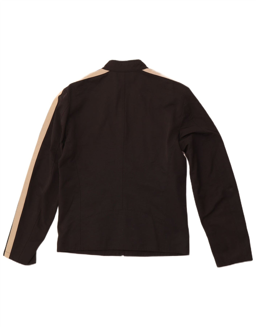 ZARA Mens Bomber Jacket UK 38 Medium Black Rayé Coton